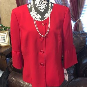 Beautiful 🔥 Fire Red 🔥 LeSuit Suit Top